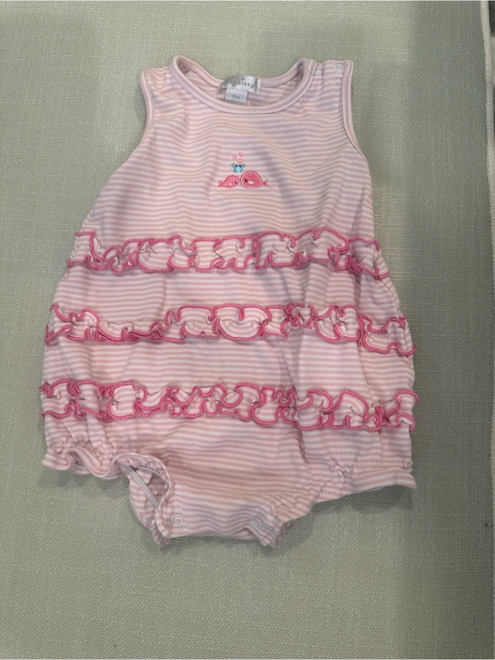 Kissy kissy 9mo ruffle bubble